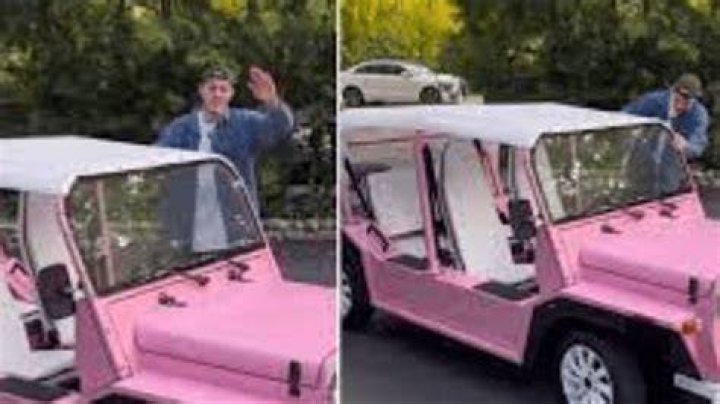 Pete Davidson & North West, 8, Seen In 1st Photos Together During Joy Ride In Pink Moke Car