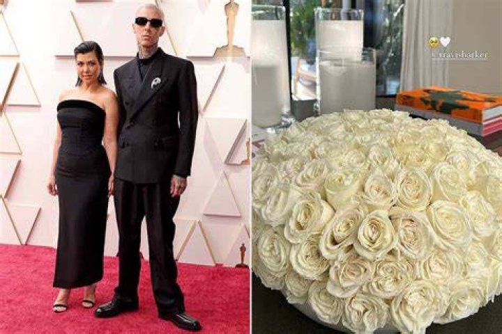 Pregnant Kourtney Kardashian Surprised With Gorgeous Roses from Husband Travis Barker After His COVID Recovery