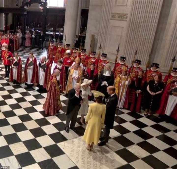 Prince Charles Sweetly Blows Daughter-In-Law Kate Middleton A Kiss At Thanksgiving Service Dinner: Watch