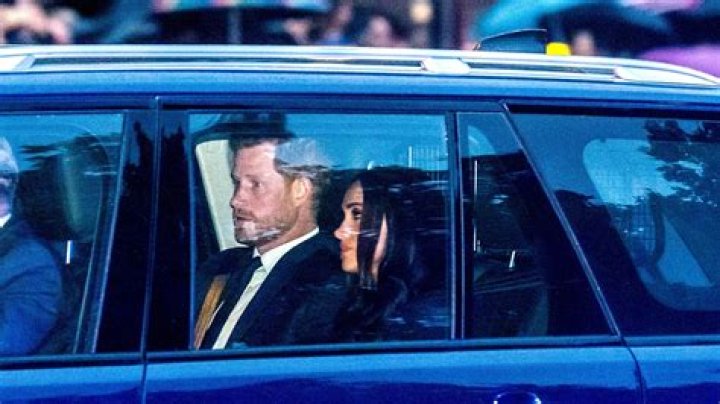 Prince Harry & Meghan Markle Join Royal Family To Greet Queen Elizabeth’s Coffin At Palace