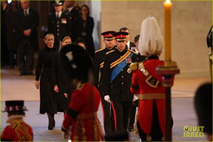 Prince William & Prince Harry Stand United With Cousins During Queen’s Vigil: Photos