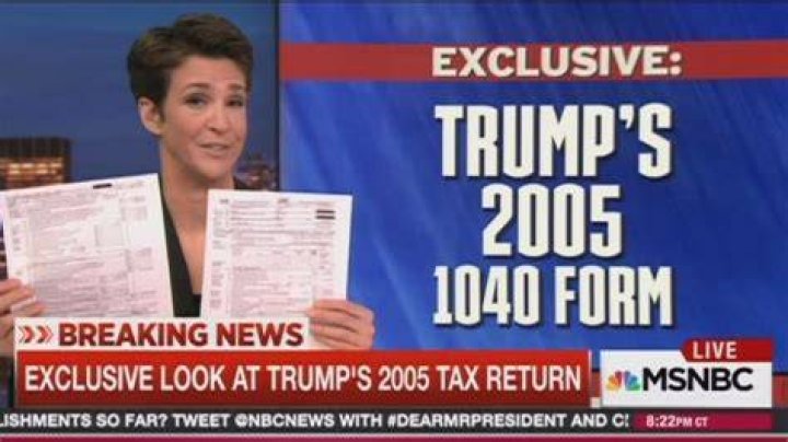 Rachel Maddow Releases Donald Trump’s 2005 Tax Returns — PICS