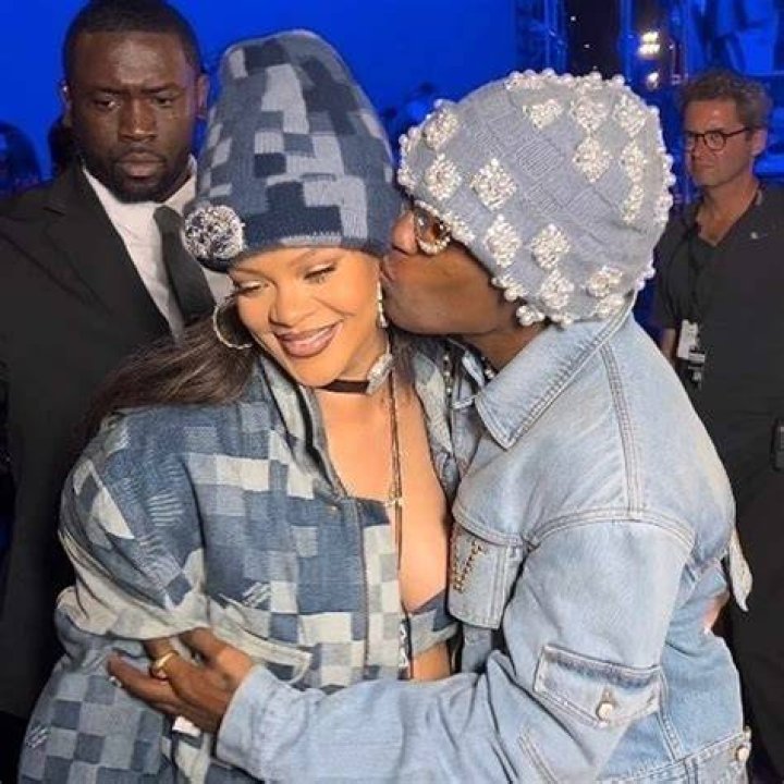 Rihanna & Rumored Ex A$AP Rocky Reportedly Get Cozy At Louis Vuitton Fashion Show