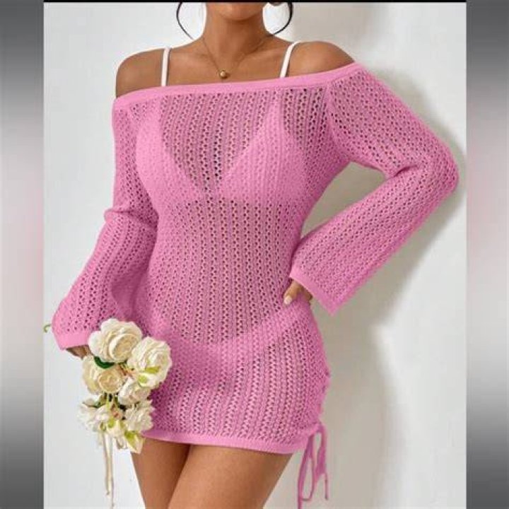 Rihanna Stuns In Pink Bikini Cover-Up For Slow-Motion Video