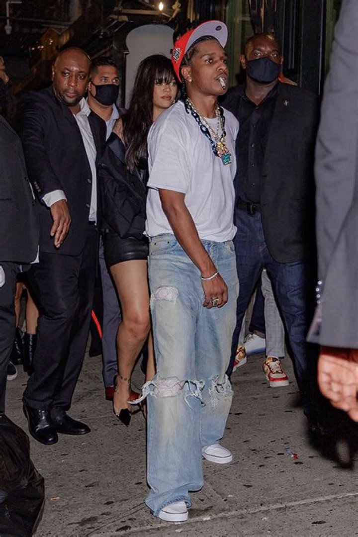 Rihanna Wears Black Leather Dress On Date Night With A$AP Rocky – Hollywood Life