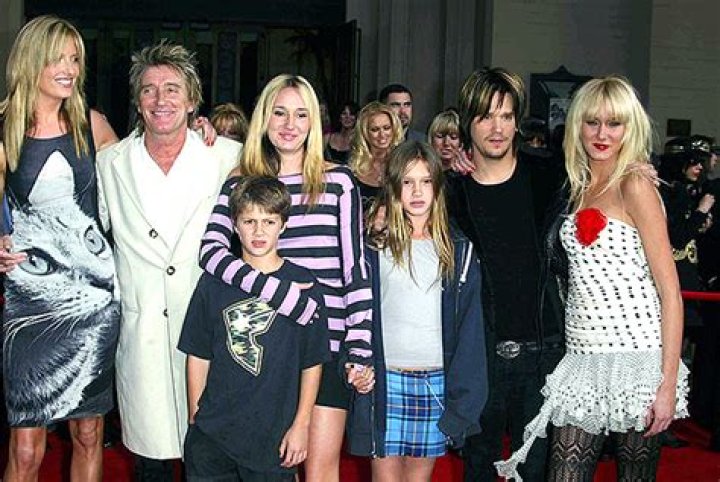 Rod Stewart Seen In Rare Photo With 6 Of His 8 Kids For The Holidays