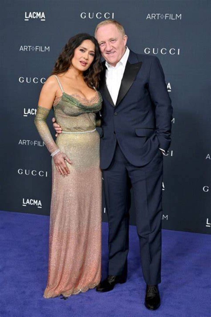 Salma Hayek, 53, Rocks Black Bikini During Grecian Getaway With Husband Francois-Henri Pinault
