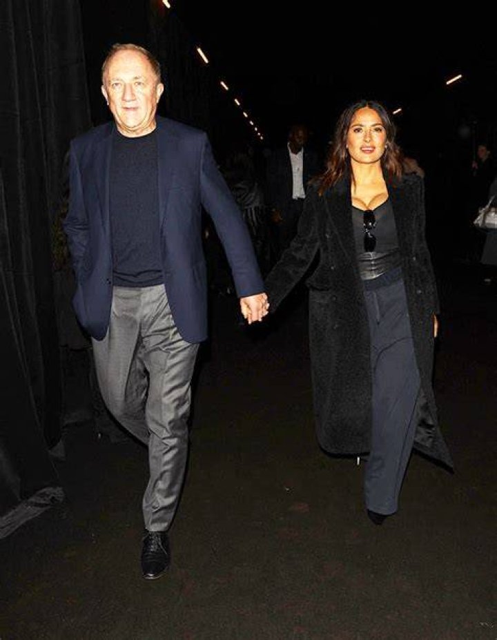Salma Hayek, 56, Rocks Sheer Black Top For Balenciaga Show At Paris Fashion Week
