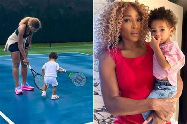 Serena Williams’ Daughter, 3, Looks Adorable In Blue Dress While Intently Watching Mom Play Tennis — Pics