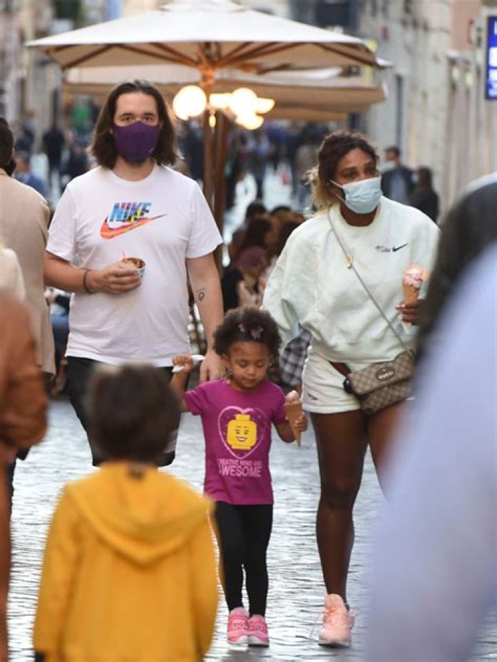 Serena Williams & Daughter Olympia, 3, Twin In Pink Sneakers On Gelato Date In Rome — See Pics