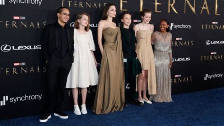 Shiloh Jolie-Pitt, 15, Stuns In Mom Angelina’s Beige Dress At ‘Eternals’ Premiere