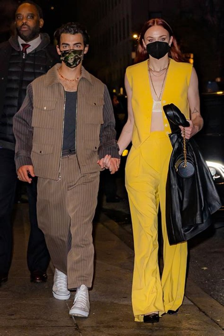 Sophie Turner Wears An Open Vest With Lingerie Heading To Taylor Swift’s ‘SNL’ Party With Joe Jonas