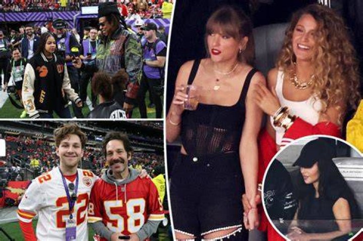 Taylor Swift, Kim Kardashian & More Celebrities at Super Bowl LVIII in Las Vegas: See Photos