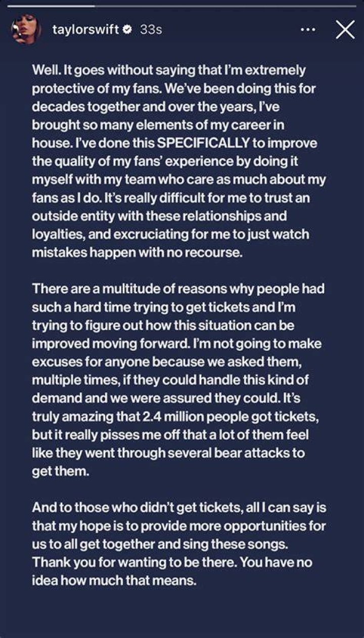Taylor Swift Releases Statement On Ticketmaster Disaster – Hollywood Life