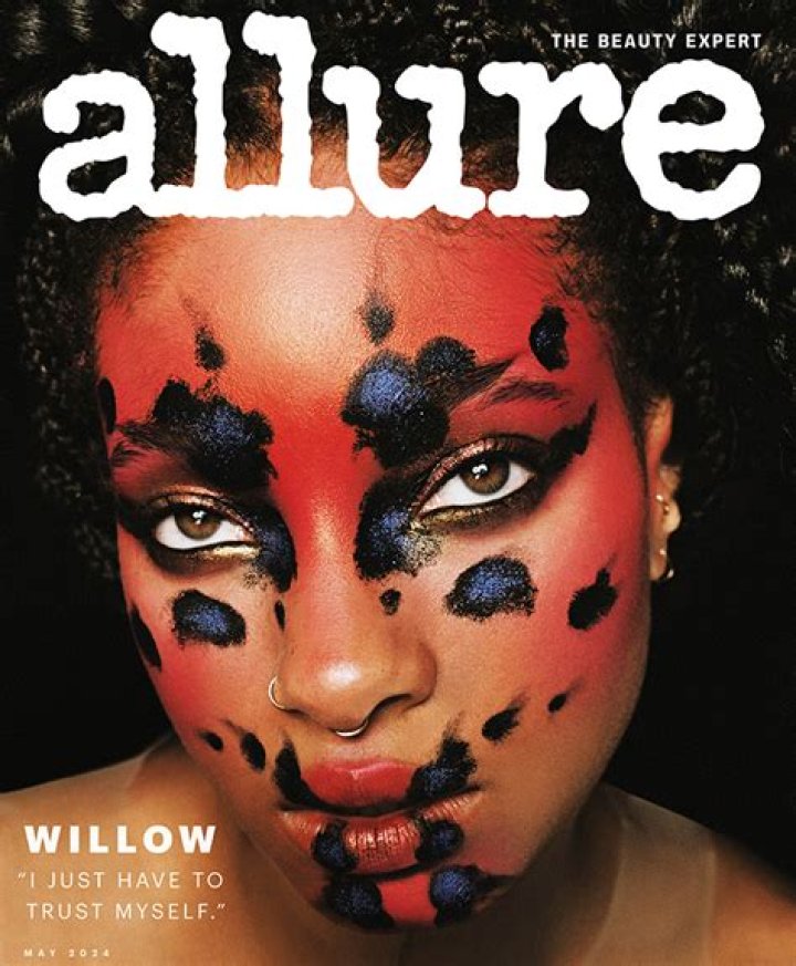 Willow Smith Stuns in Bare-Chested Red Look & Fierce Makeup for ‘Allure’ Cover: Photos